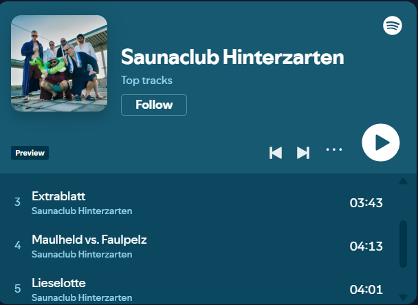 Spotify Vorschau